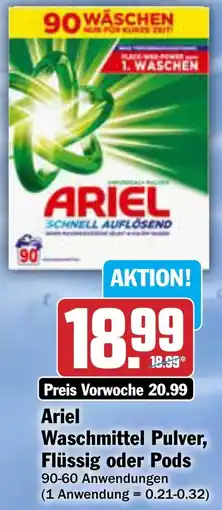 AEZ Ariel Waschmittel Pulver, Flüssig oder Pods Angebot