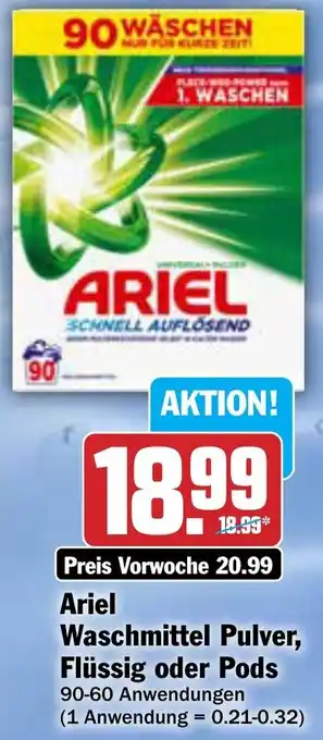 AEZ Ariel Waschmittel Pulver, Flüssig oder Pods Angebot