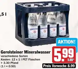 AEZ Gerolsteiner Mineralwasser Angebot