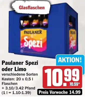 AEZ Paulaner Spezi oder Limo Angebot