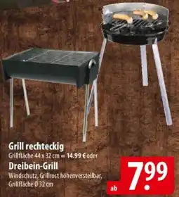 Famila Nord Ost Grill rechteckig oder Dreibein-Grill Angebot