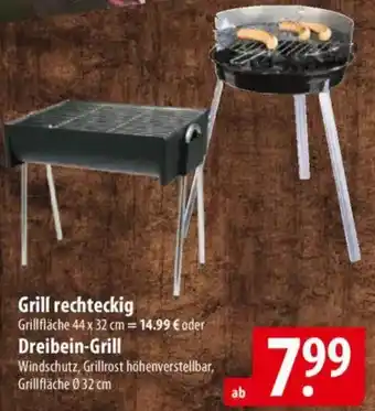 Famila Nord Ost Grill rechteckig oder Dreibein-Grill Angebot