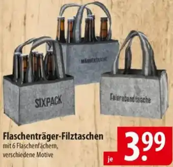 Famila Nord Ost Flaschenträger-Filztaschen Angebot