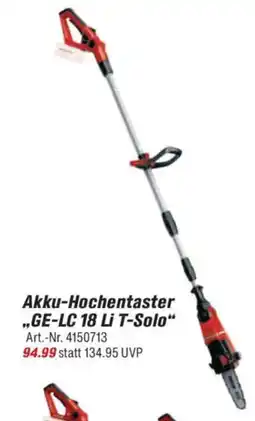 toom Baumarkt Einhell Akku-Hochentaster ,,GE-LC 18 Li T-Solo" Angebot