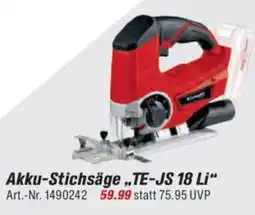 toom Baumarkt Einhell Akku-Stichsäge „,TE-JS 18 Li" Angebot