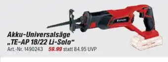 toom Baumarkt Einhell Akku-Universalsäge „TE-AP 18/22 Li-Solo" Angebot