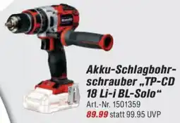 toom Baumarkt Einhell Akku-Schlagbohr- schrauber „TP-CD 18 Li-i BL-Solo" Angebot