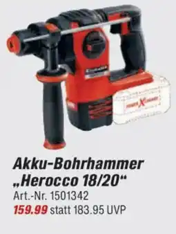 toom Baumarkt Einhell Akku-Bohrhammer ,,Herocco 18/20" Angebot