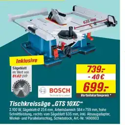 toom Baumarkt BOSCH Tischkreissäge „,GTS 10XC" Angebot