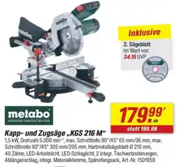 toom Baumarkt melabo Kapp- und Zugsäge,,KGS 216 M" Angebot