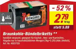 toom Baumarkt REKORD Braunkohle-Bündelbriketts Angebot