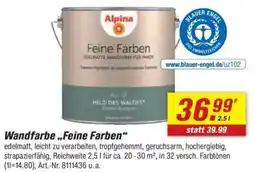 toom Baumarkt Alpina Wandfarbe „Feine Farben" Angebot
