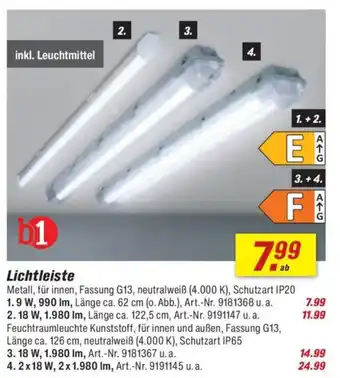 toom Baumarkt b1 Lichtleiste Angebot