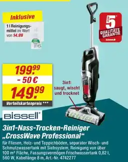 toom Baumarkt Bissell 3in1-Nass-Trocken-Reiniger ..CrossWave Professional" Angebot