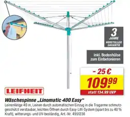 toom Baumarkt LEIFHEIT Wäschespinne„Linomatic 400 Easy" Angebot