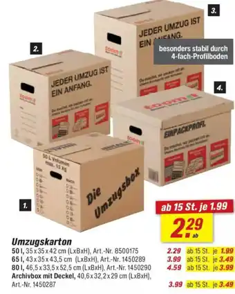 toom Baumarkt Umzugsbox Angebot