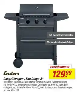 toom Baumarkt Enders Gasgrillwagen,,San Diego 3" Angebot
