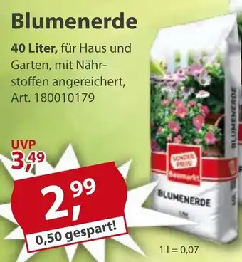 Sonderpreis Baumarkt Blumenerde Angebot