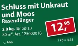 Sonderpreis Baumarkt Schluss mit Unkraut und Moos Rasendünger Angebot