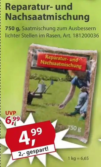 Sonderpreis Baumarkt Reparatur- und Nachsaatmischung Angebot