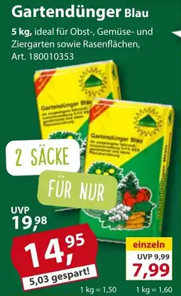 Sonderpreis Baumarkt Gartendünger Blau Angebot