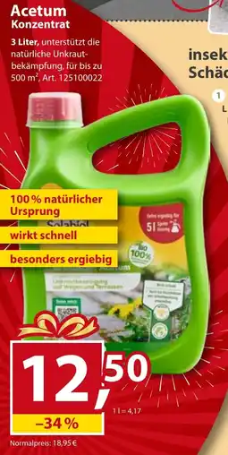 Sonderpreis Baumarkt Acetum Konzentrat Angebot