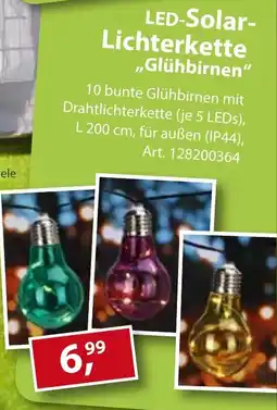 Sonderpreis Baumarkt LED-Solar- Lichterkette „Glühbirnen" Angebot