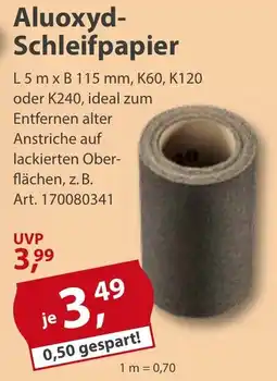 Sonderpreis Baumarkt Aluoxyd- Schleifpapier Angebot