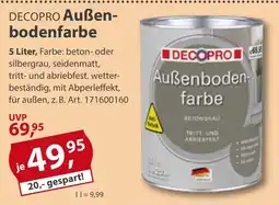 Sonderpreis Baumarkt DECOPRO Außenbodenfarbe Angebot