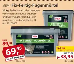Sonderpreis Baumarkt MEM Fix-Fertig-Fugenmörtel Angebot