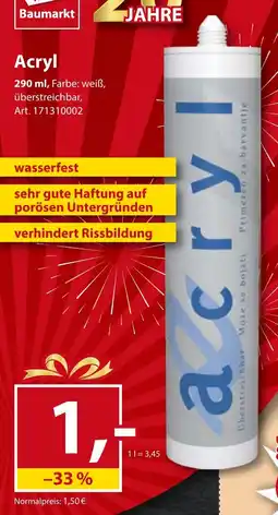 Sonderpreis Baumarkt Acryl Angebot