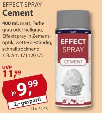 Sonderpreis Baumarkt EFFECT SPRAY Cement Angebot