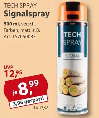 Sonderpreis Baumarkt TECH SPRAY Signalspray Angebot