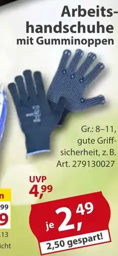 Sonderpreis Baumarkt Arbeitshandschuhe mit Gumminoppen Angebot