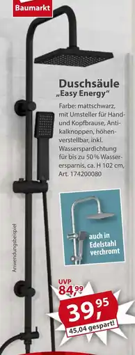 Sonderpreis Baumarkt Duschsäule ,,Easy Energy" Angebot