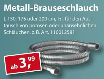 Sonderpreis Baumarkt Metall-Brauseschlauch Angebot