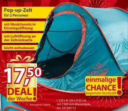 Sonderpreis Baumarkt Pop-up-Zelt für 2 Personen Angebot