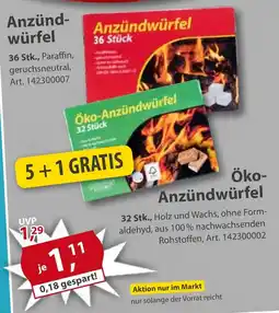 Sonderpreis Baumarkt Anzündwürfel o. Anzündwürfel Angebot