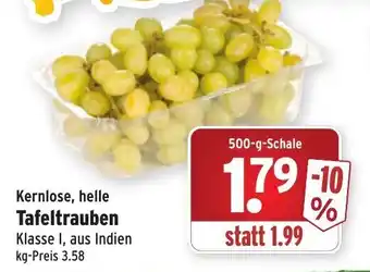 Wasgau Kernlose helle Tafeltrauben 500g Angebot