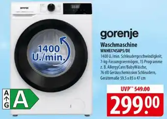 Famila Nord Ost gorenje Waschmaschine WNHEI74SAPS/DE Angebot