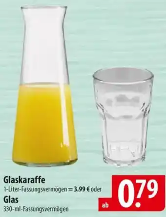 Famila Nord Ost Ritzenhoff & Breker Glaskaraffe oder Glas Angebot