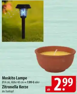 Famila Nord Ost Moskito Lampe oder Zitronella Kerze Angebot