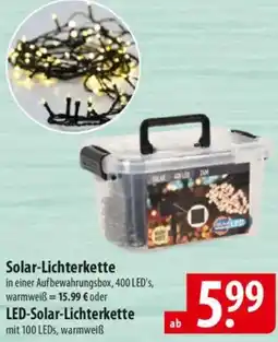 Famila Nord Ost Solar-Lichterkette oder LED-Solar-Lichterkette Angebot