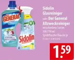 Famila Nord Ost Sidolin Glasreiniger oder Der General Allzweckreiniger Angebot