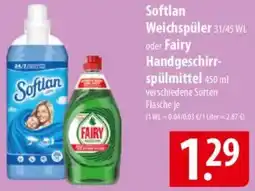 Famila Nord Ost Softlan Weichspüler oder Fairy Handgeschirrspülmittel Angebot