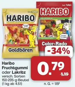Famila Nord West Haribo Fruchtgummi oder Lakritz Angebot