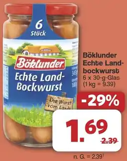 Famila Nord West Böklunder Echte Landbockwurst Angebot