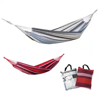 Netto Marken-Discount AMAZONAS Salsa XL Reise Tuch Hängematte Wetterfest Single Garten Camping 150kg Farbe: Rot Angebot