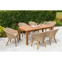 Netto Marken-Discount Merxx Arrone Set 7tlg. Tisch 185x90 cm Angebot