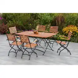 Netto Marken-Discount Merxx Schlossgarten Set 7tlg. Klapptisch Angebot